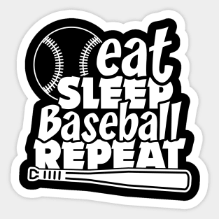 Eat Sleep Baseball repeat Sticker